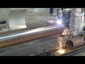 CNC 3 अक्ष प्लाज्मा ज्वाला पाइप रोटरी ट्यूब स्टील काटने मशीन